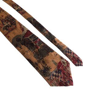 The '21' Club Silk Tie Multicolor Scene Mens Necktie Office Work Formal Gift